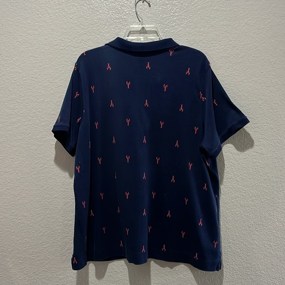Kim Rogers Perfectly Soft Women’s Navy Polo Shirt with Red Lobster Print Sz 2X - Picture 9 of 10